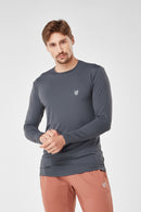 Camiseta Manga Longa Dry Fit - Chumbo